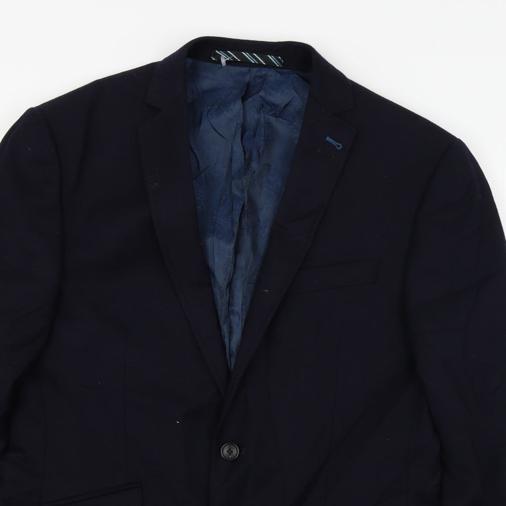 Mens UK Size 38 Marks and Spencer Regular Blue Suit Jacket