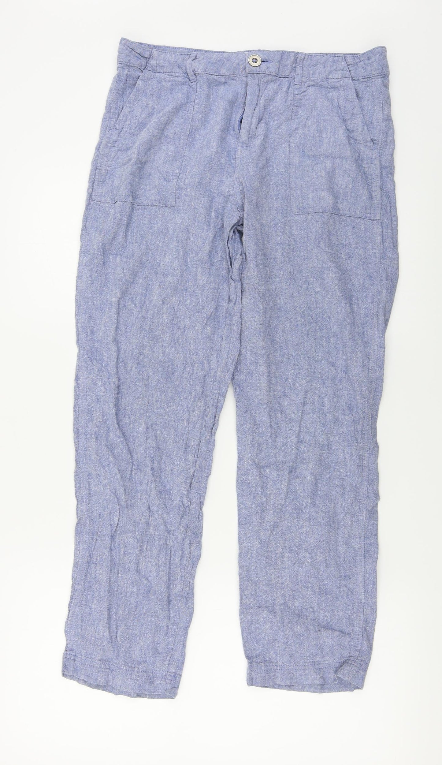 Womens UK Size 30 in F&F Regular Fit  Blue Trousers