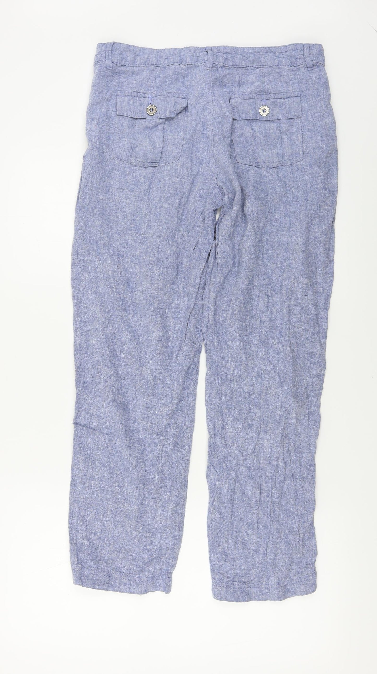 Womens UK Size 30 in F&F Regular Fit  Blue Trousers