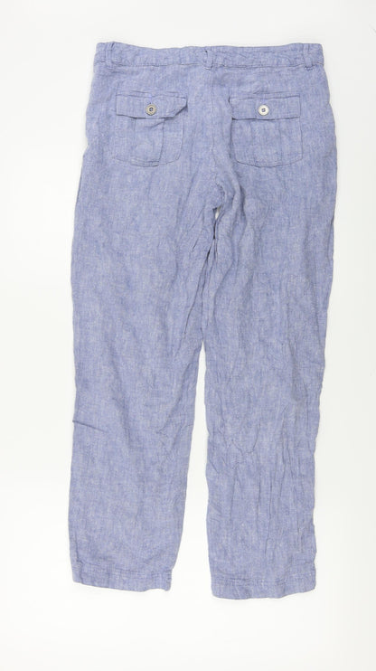 Womens UK Size 30 in F&F Regular Fit  Blue Trousers