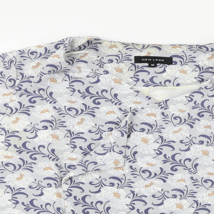 New Look  Womens Grey Floral  Jacket Blazer Size 10