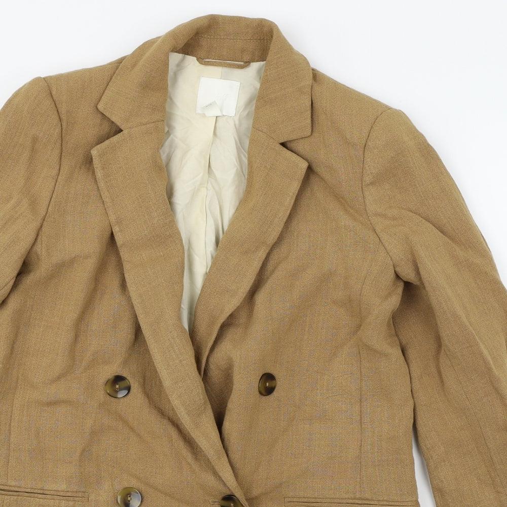 H&M  Womens Brown   Jacket Blazer Size 8