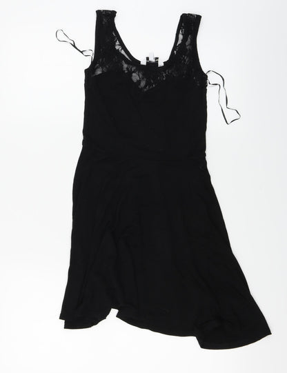 Womens UK Size 10 New Look Black Basic Blouse