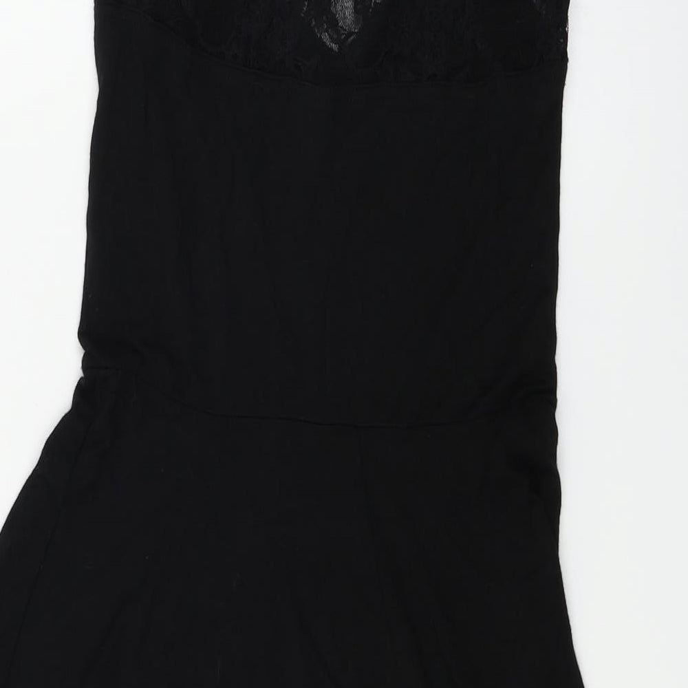 Womens UK Size 10 New Look Black Basic Blouse