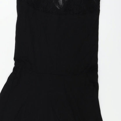 Womens UK Size 10 New Look Black Basic Blouse