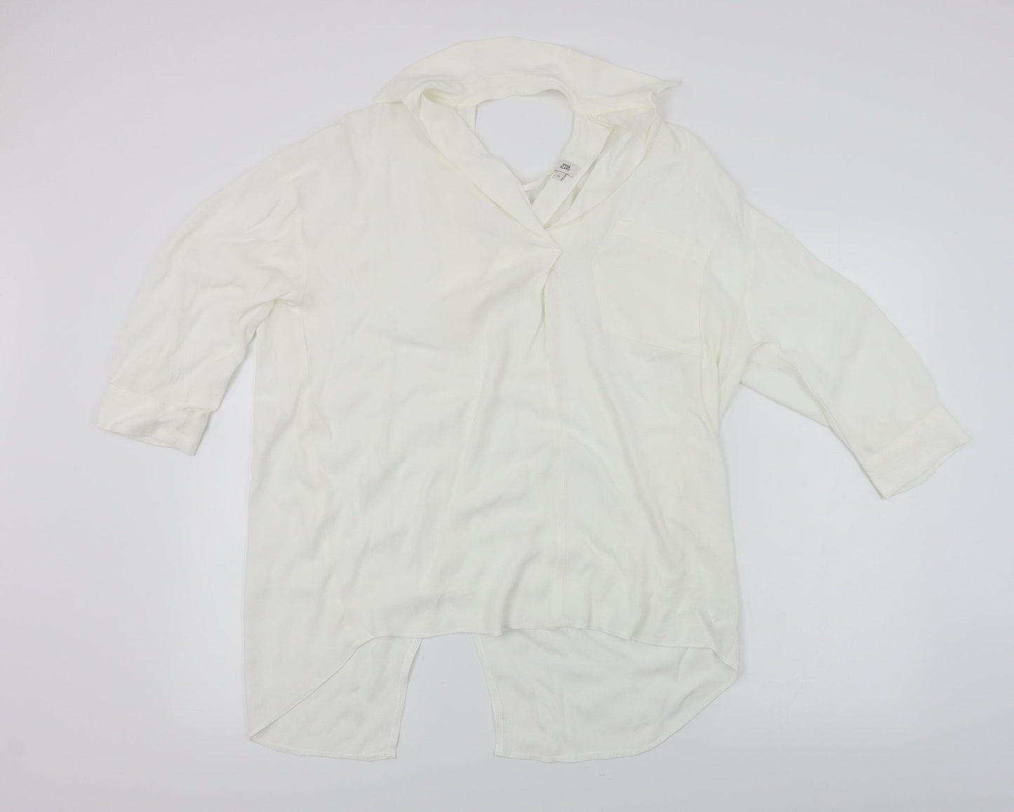 Womens UK Size 10 river island White Basic Blouse
