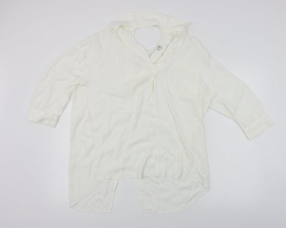 Womens UK Size 10 river island White Basic Blouse