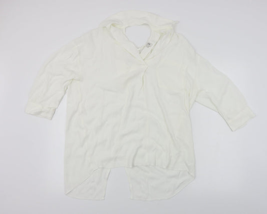 Womens UK Size 10 river island White Basic Blouse
