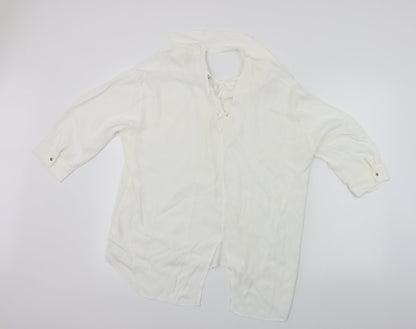 Womens UK Size 10 river island White Basic Blouse