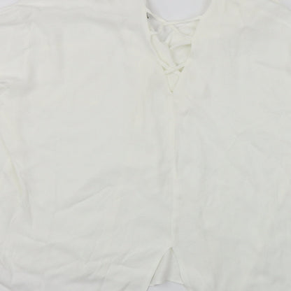 Womens UK Size 10 river island White Basic Blouse
