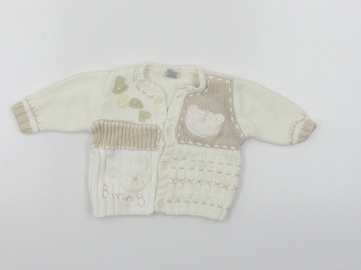 Next  Boys Ivory Paisley  Pullover Jumper Size 0-3 Months