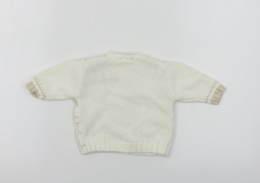 NEXT  Boys Ivory Paisley  Pullover Jumper Size 0-3 Months