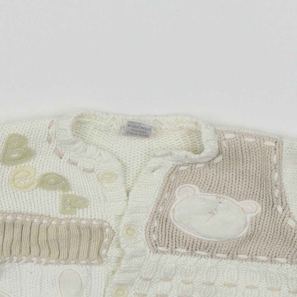 Next  Boys Ivory Paisley  Pullover Jumper Size 0-3 Months