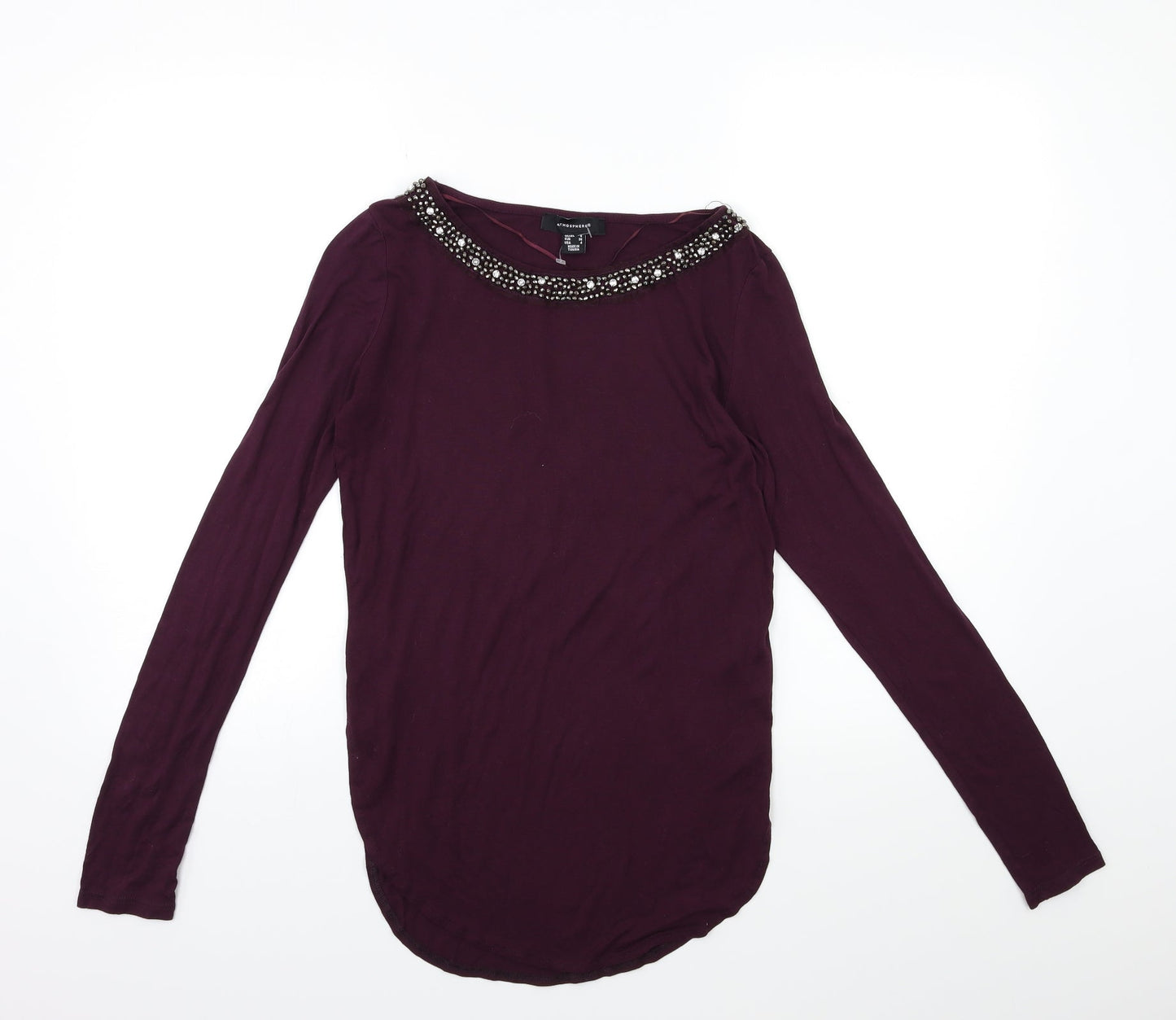 Atmosphere Womens Purple   Basic T-Shirt Size 8