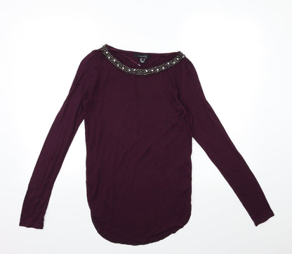 Atmosphere Womens Purple   Basic T-Shirt Size 8