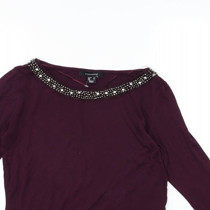 Atmosphere Womens Purple   Basic T-Shirt Size 8