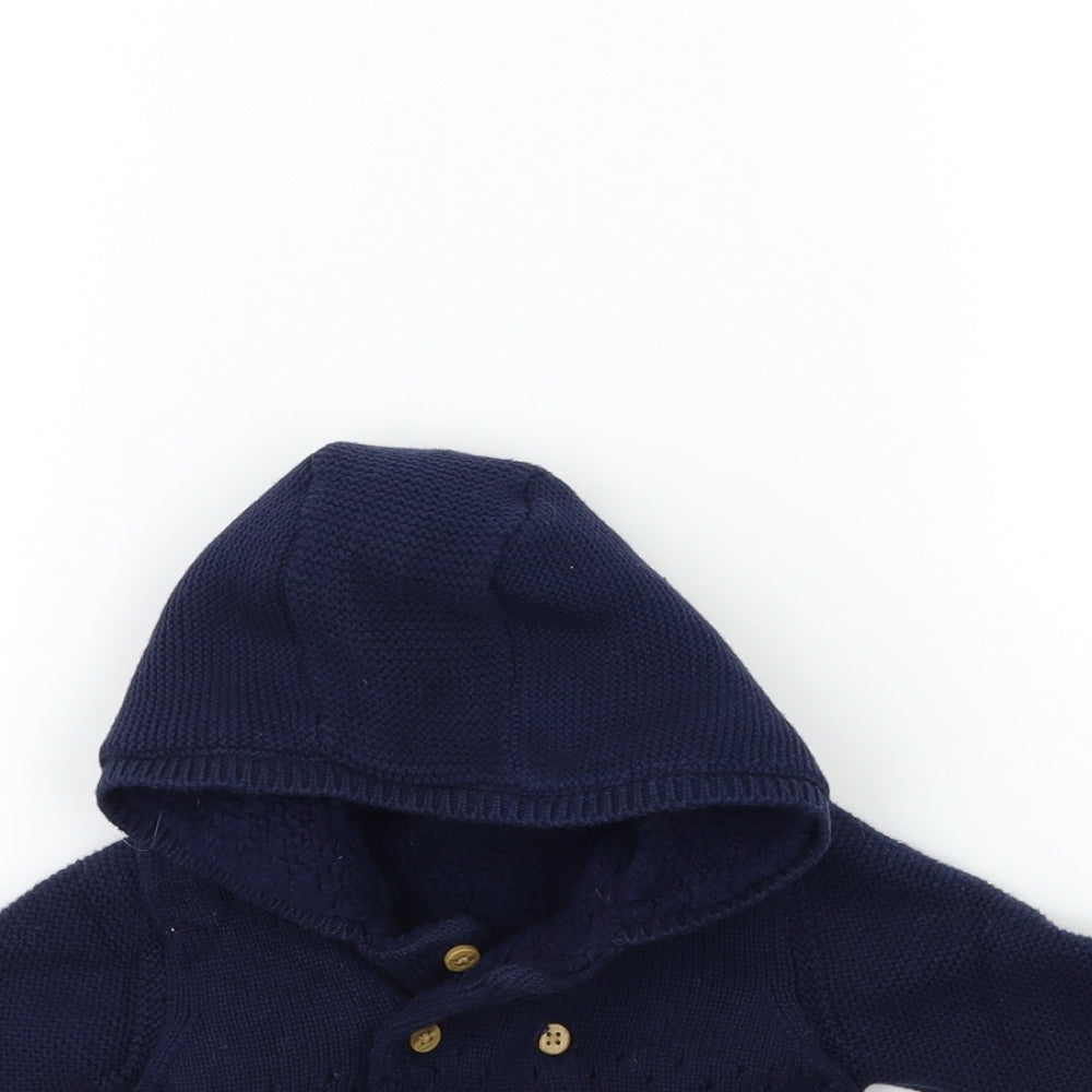 TU Baby Blue  Knit Cardigan Jumper Size 6-9 Months