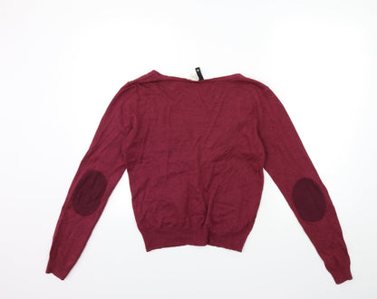 H&M Womens Pink  Knit Cardigan Jumper Size 10