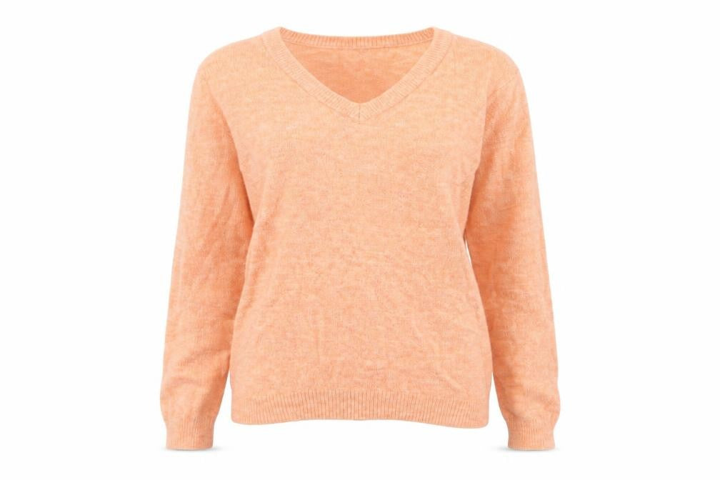 Tu Womens Orange  Knit Pullover Jumper Size 8