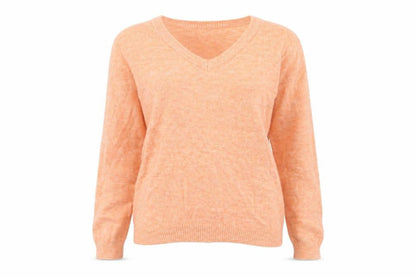 Tu Womens Orange  Knit Pullover Jumper Size 8