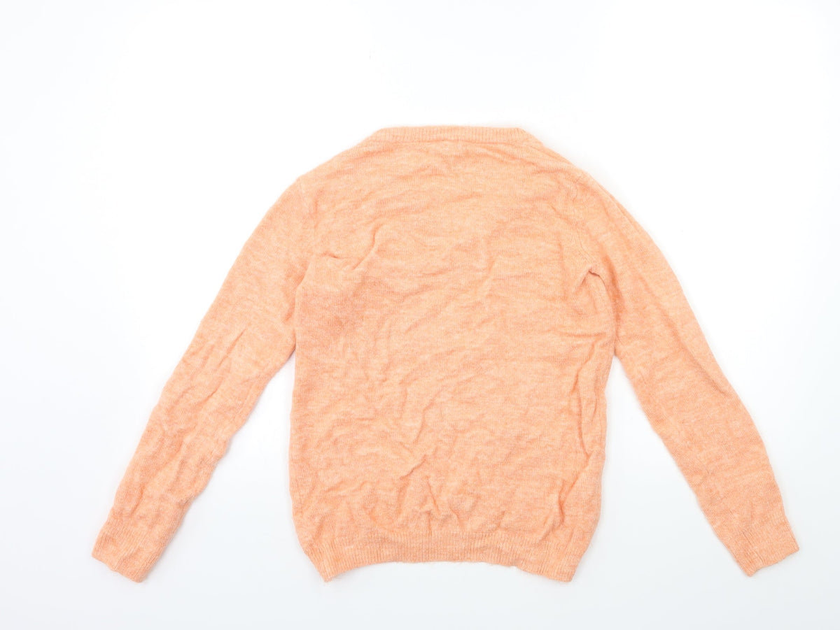 Tu Womens Orange  Knit Pullover Jumper Size 8