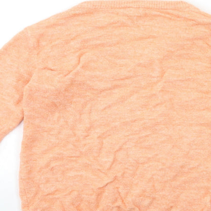 Tu Womens Orange  Knit Pullover Jumper Size 8