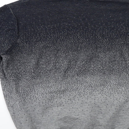 ACW85 Mens Grey  Knit Pullover Jumper Size M