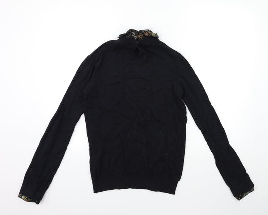 NEXT Womens Black  Knit Pullover Jumper Size 10