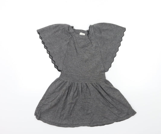 Ella Moss Girls Grey   Jumper Dress  Size 7 Years