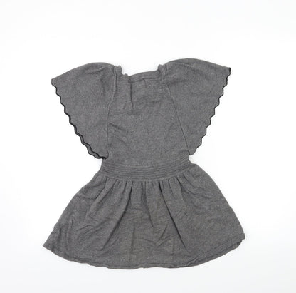 Ella Moss Girls Grey   Jumper Dress  Size 7 Years