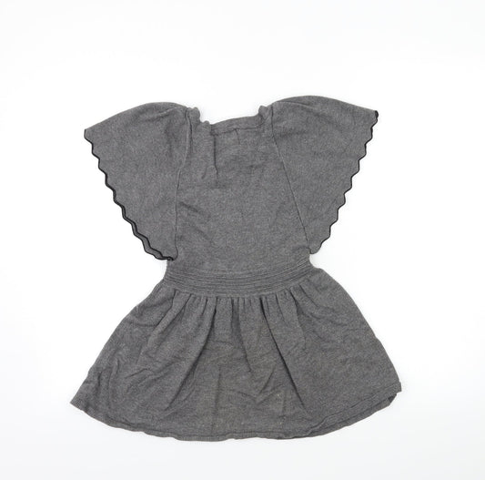Ella Moss Girls Grey   Jumper Dress  Size 7 Years