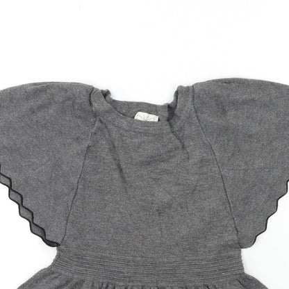Ella Moss Girls Grey   Jumper Dress  Size 7 Years