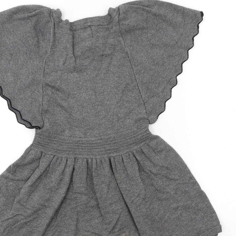 Ella Moss Girls Grey   Jumper Dress  Size 7 Years