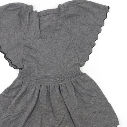 Ella Moss Girls Grey   Jumper Dress  Size 7 Years