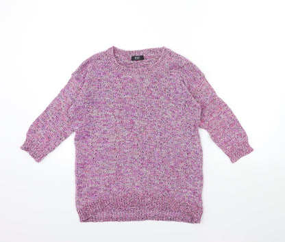 F&F Womens Purple  Knit Pullover Jumper Size 8