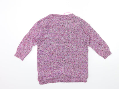 F&F Womens Purple  Knit Pullover Jumper Size 8