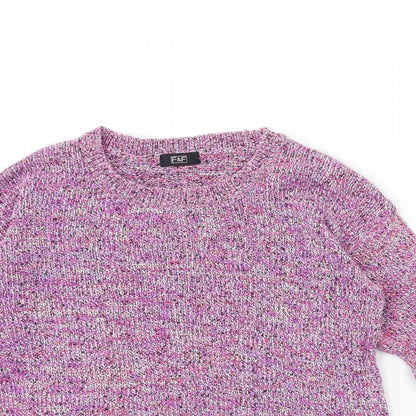 F&F Womens Purple  Knit Pullover Jumper Size 8