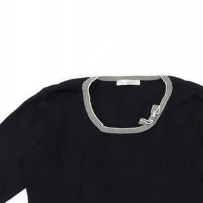 Womens UK Size 12 Berkertex Black Basic T-Shirt