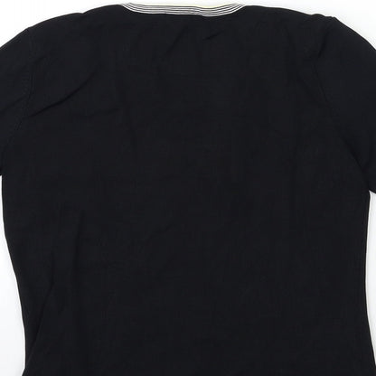 Womens UK Size 12 Berkertex Black Basic T-Shirt