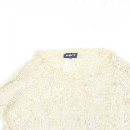 Apricot Womens Beige  Knit Pullover Jumper Size S
