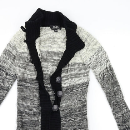 CKM Womens Grey  Knit Cardigan Jumper Size S