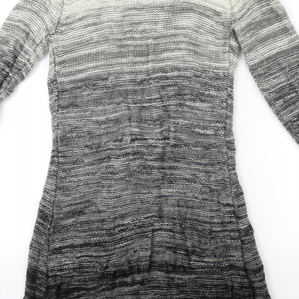 CKM Womens Grey  Knit Cardigan Jumper Size S