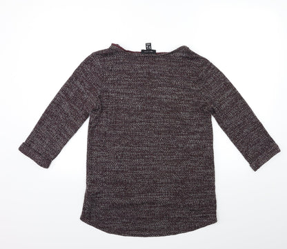 New Look Womens Purple  Knit Pullover Jumper Size 8