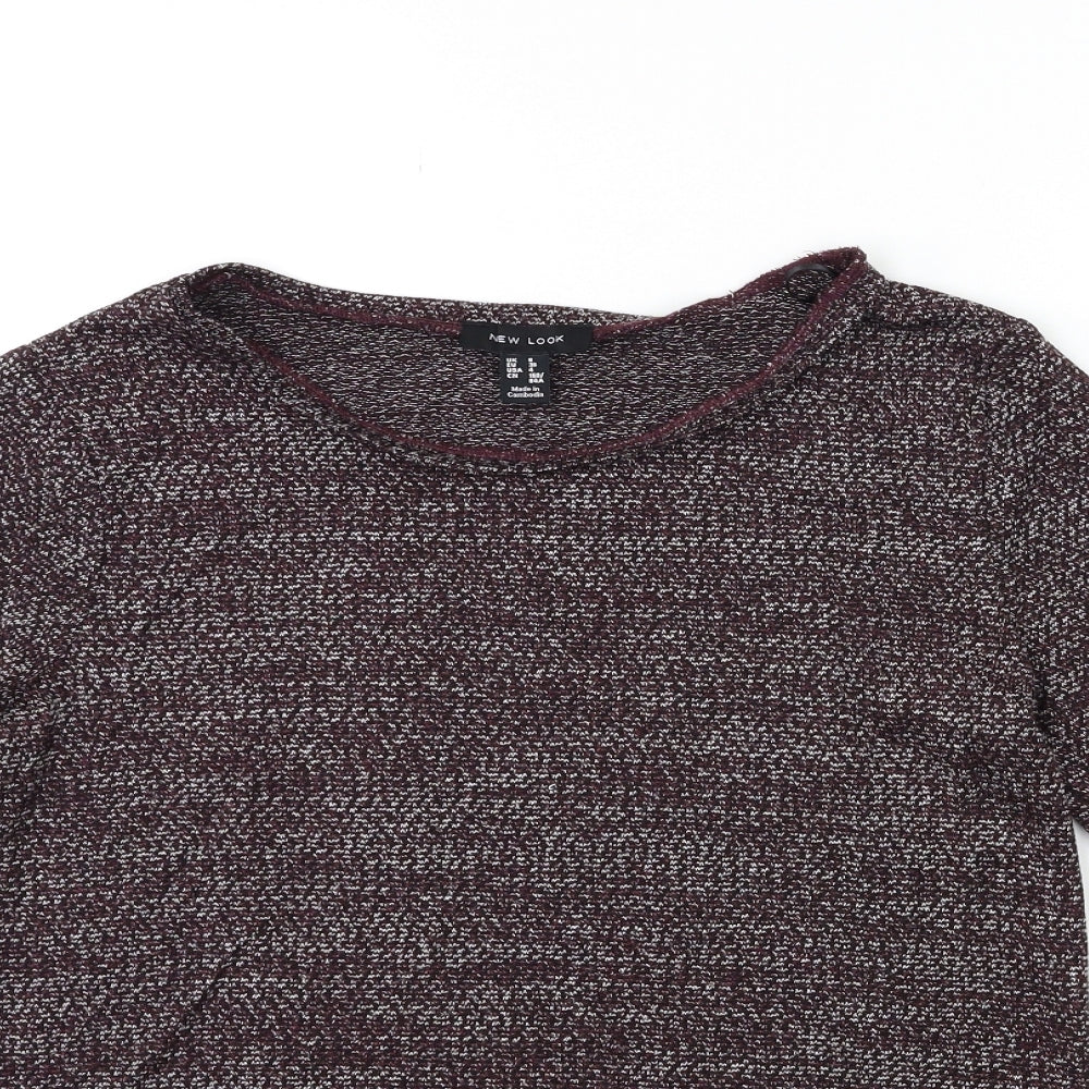 New Look Womens Purple  Knit Pullover Jumper Size 8