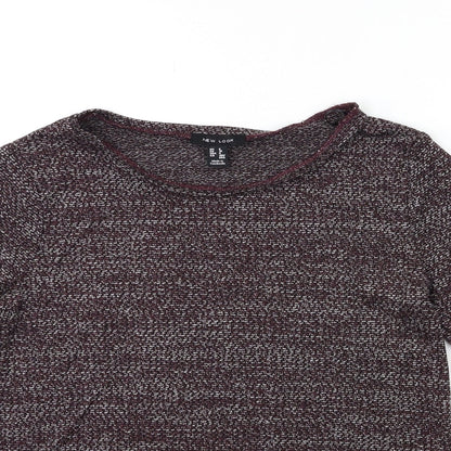 New Look Womens Purple  Knit Pullover Jumper Size 8