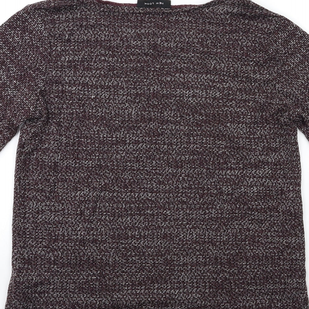 New Look Womens Purple  Knit Pullover Jumper Size 8