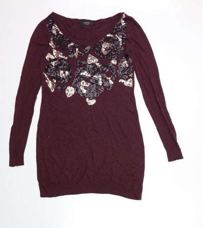 George Womens Purple  Knit Pullover Jumper Size 10