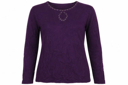 Sara Woman Womens Purple  Knit Pullover Jumper Size 14