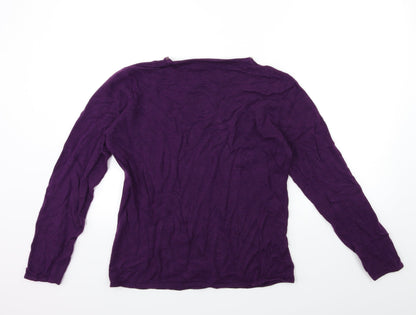 Sara Woman Womens Purple  Knit Pullover Jumper Size 14