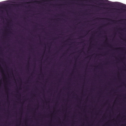 Sara Woman Womens Purple  Knit Pullover Jumper Size 14